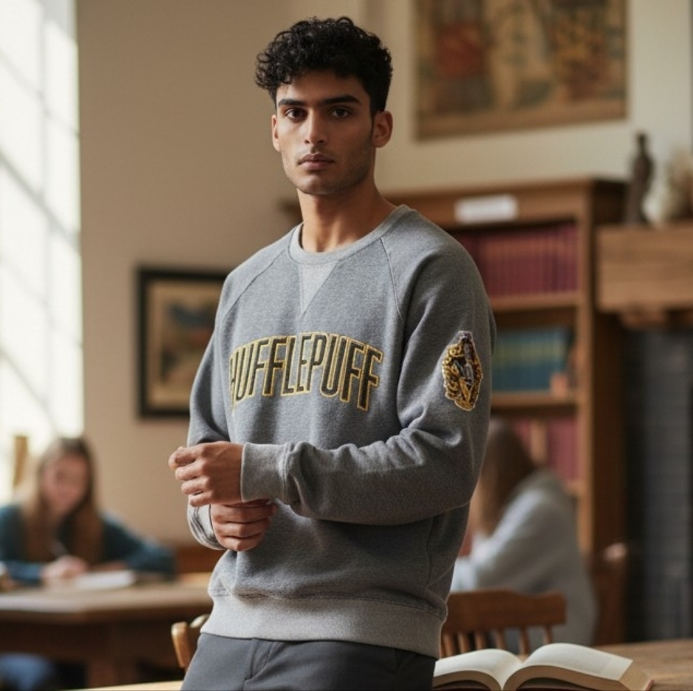 Hufflepuff Gray Sweater